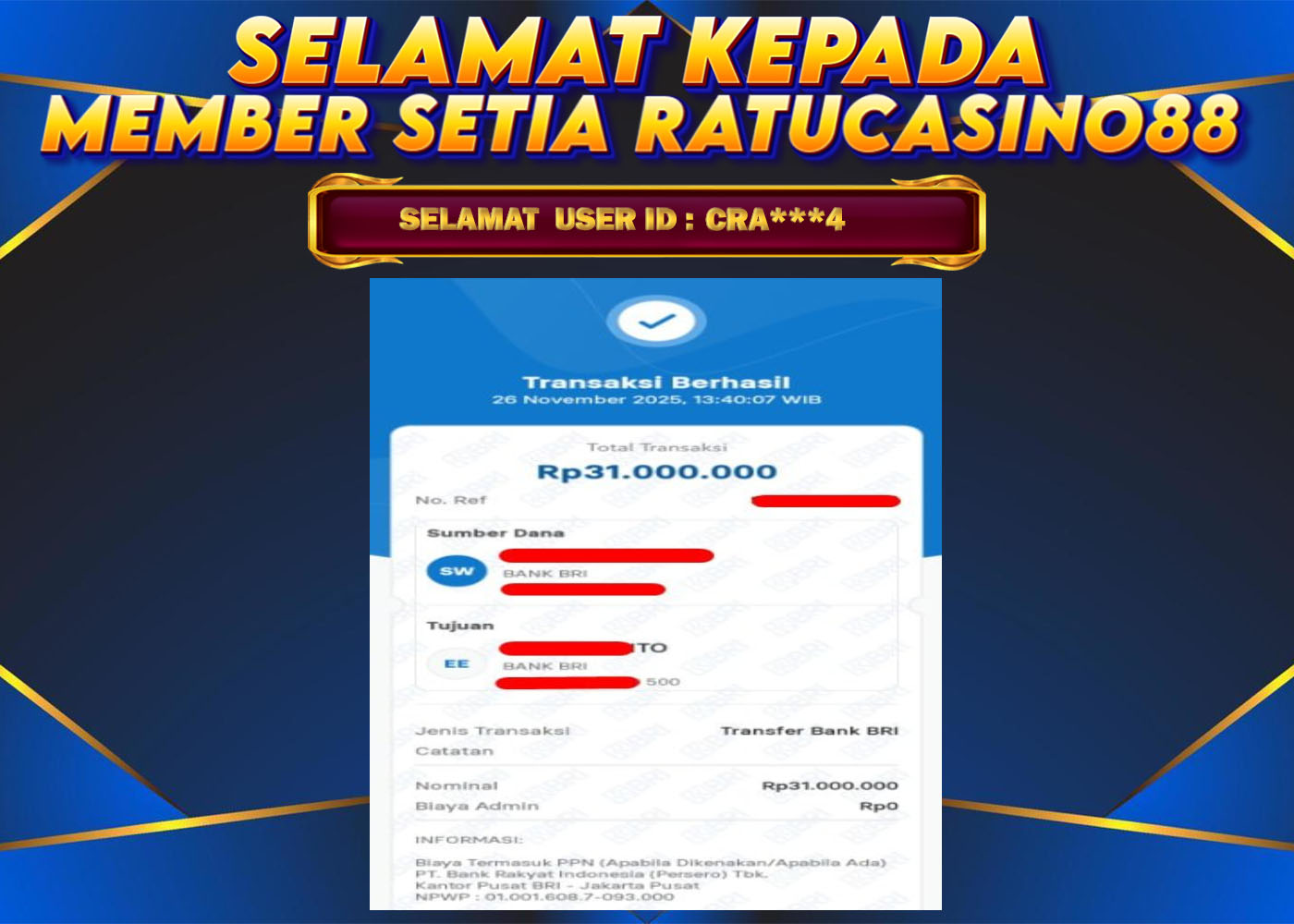 WITHDRAWAL MEMBER 132